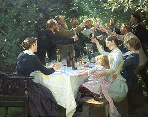 Painting by P.S.Kroyer of a celebration
