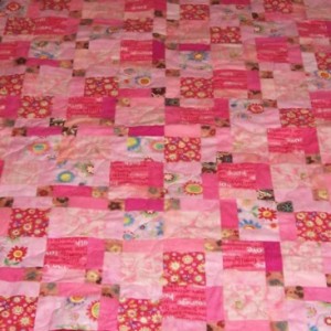 A Disappearing Nine Patch quilt.