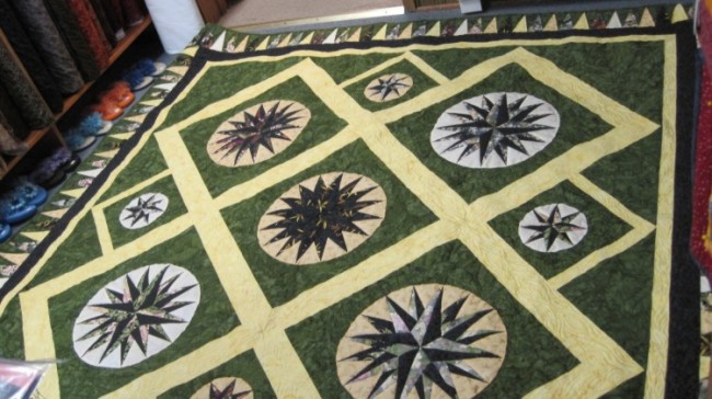 Mariners Compass quilt #6-1186