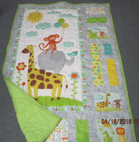 Flannel baby quilt #6-1287