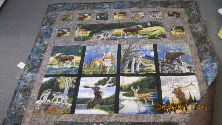 wildlife panel quilt #6-1299