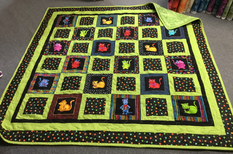 Happy Cat quilt, #06-1591