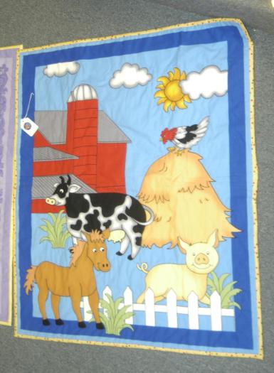 Farmyard baby quilt #6-939