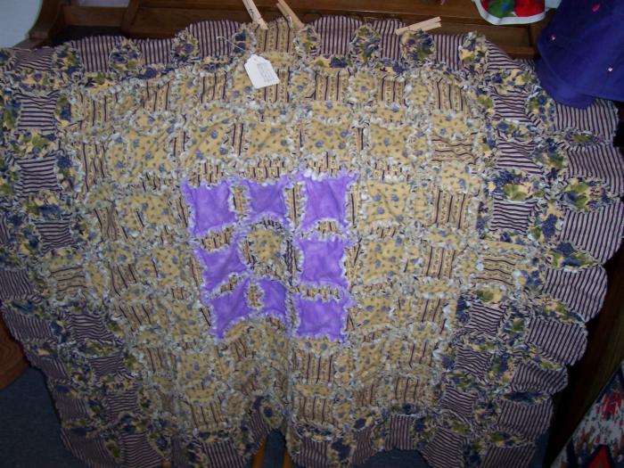 flannel rag lap quilt #6-927