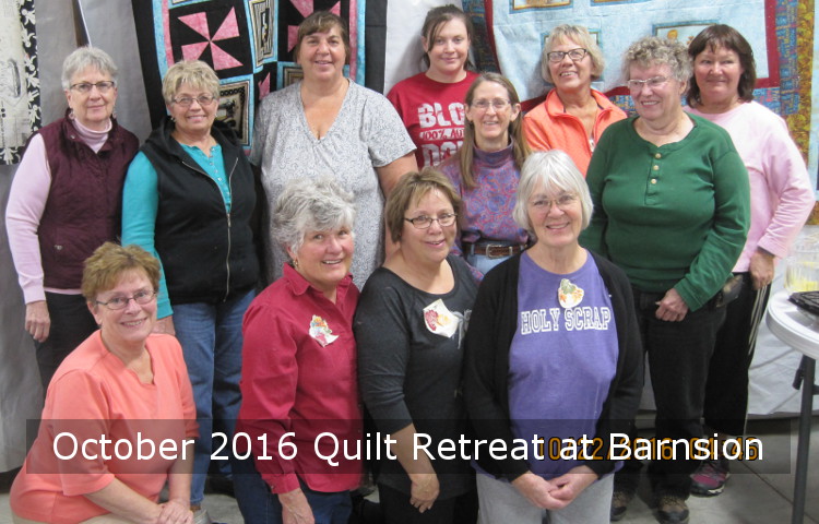October quilting retreat at Barnsion