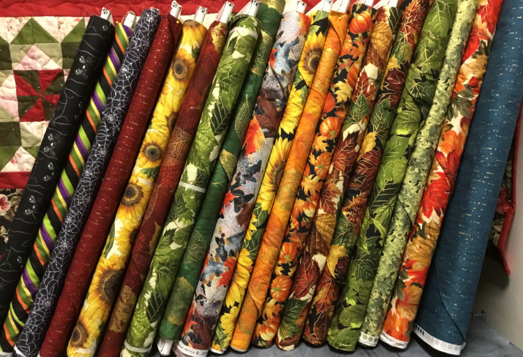 Fall and Halloween themed fabrics