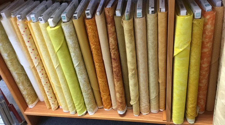 Yellow tone blender fabrics