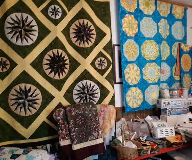 Quilts on display